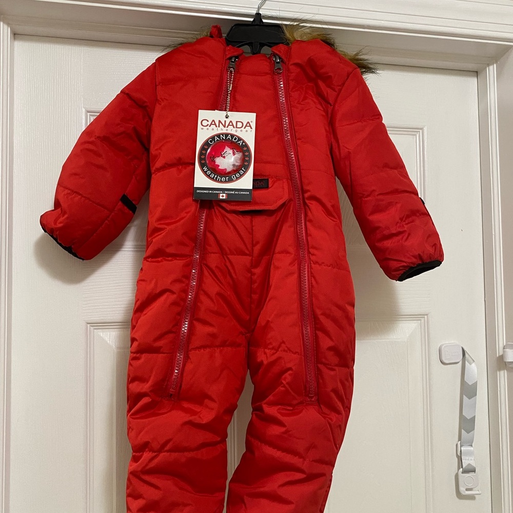 12 month fleece lined snowsuit